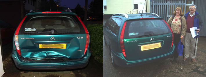 Mr Ables C5 before and after repair