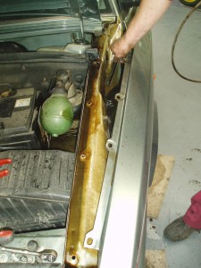 Citroen Classis with rust proof wax injection