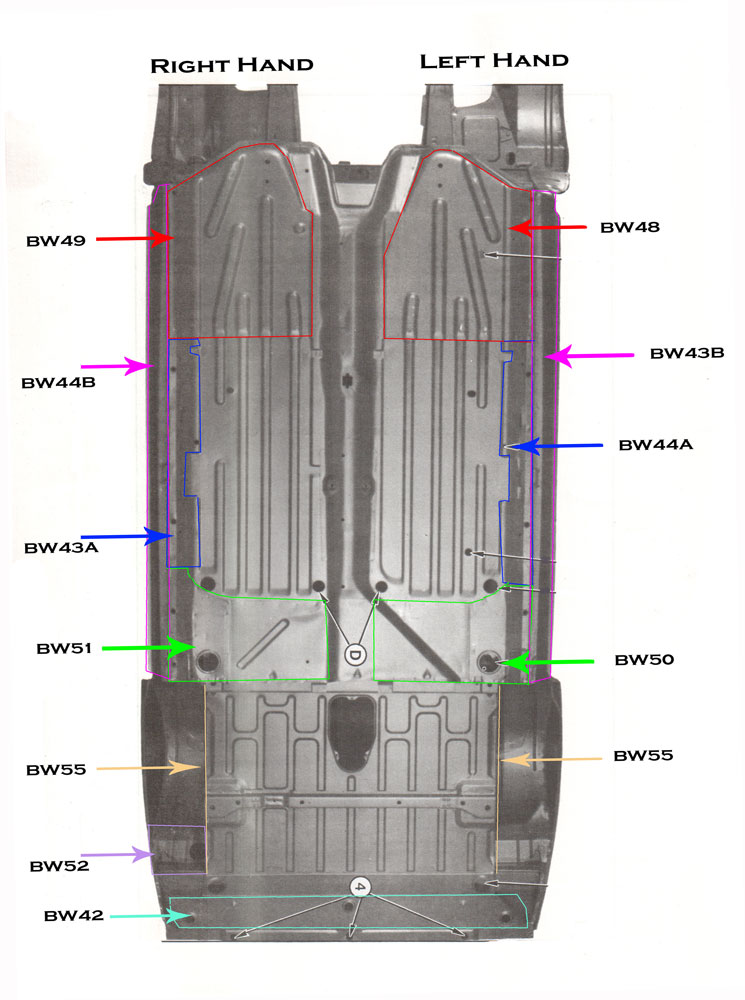 Bodywork-floor-panels Citroen GS/A Floor sections