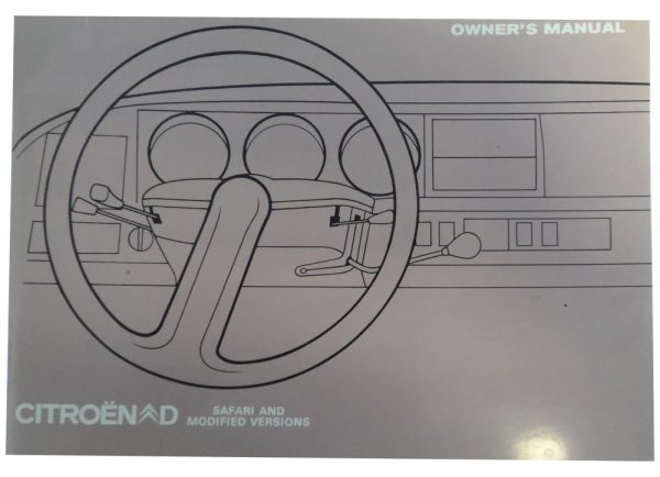 Owner's-Manual-D-Safari-and-Modified-Versions-Front-Cover Citroen D Safari Owner's Manual July 1973 Front