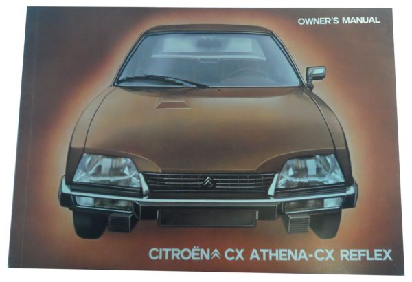 Owner's-Manuarl-CX-Athena-CX-Reflex-Front-Page Citroen CX Athena and Reflex Cover of Owner's Manual