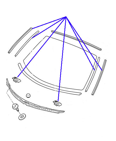 95653024 XM windscreen trim