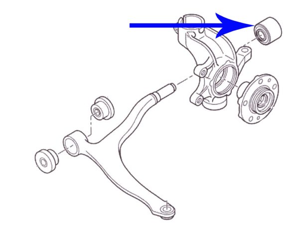 Rear most wishbone bush for citroen xm
