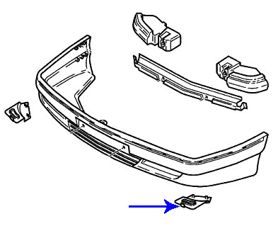 Bumper Trim Lower LEFT FRONT - Citroen XM