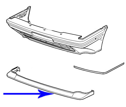 95634257 BX front bumper spoiler