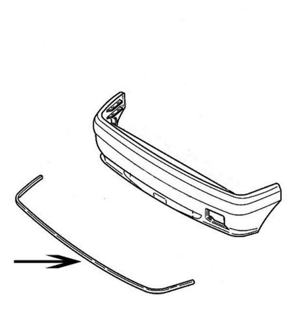 95 666 886 Rear Bumper Trim - Citroen ZX (Aura/Advantage) - Part No: 95 666 886