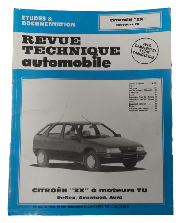 Citroen ZX Workshop Manual (IN FRENCH)