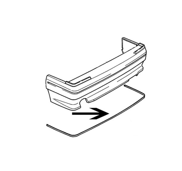 Citroen Bx 16V Rear Bumper Insert - Black