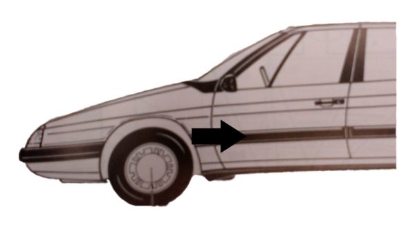 Citroen XM Door Moulding - Right Hand Front   Part no: 95640878 YB
