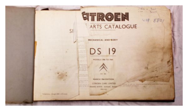 Citroen DS 19 Spare Parts Catalogue
