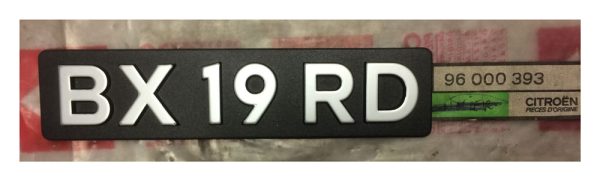 Citroen BX 19 RD Plastic Badge - NEW - Part No: 96 000 393