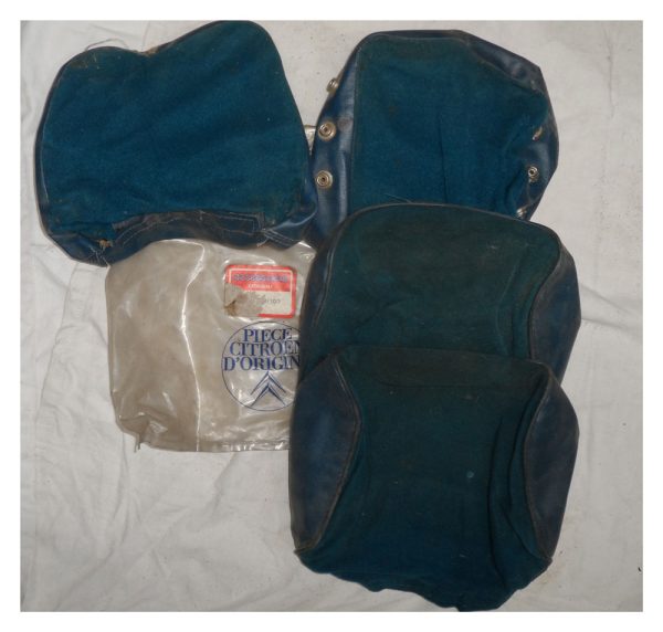 Set of Citroen GS Head Rest Covers- Blue