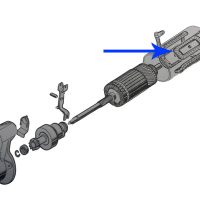 Citroen GS starter motor set of brushes