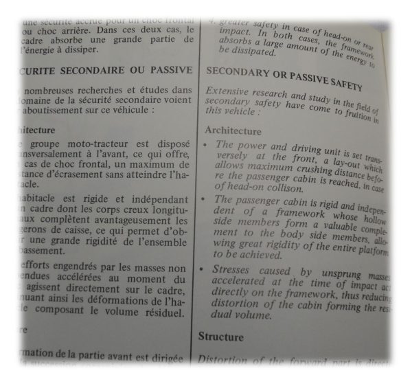 Citroen CX Booklet - Technical Description