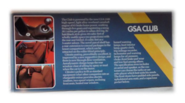 Early GSA Citroen Booklet