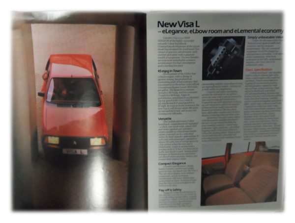 visa. Citroen Visa L & Visa Super E Brochure