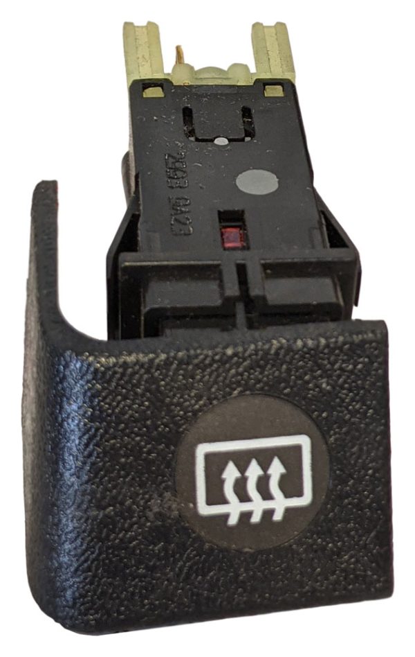 Citroen BX Rear Window Heater Switch (BLACK) - Part No: 95 634 839 FXX  - 6239g2 6239g0