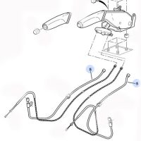 476920+21 C5 Handbrake Cable Guide Tube - LEFT 476920