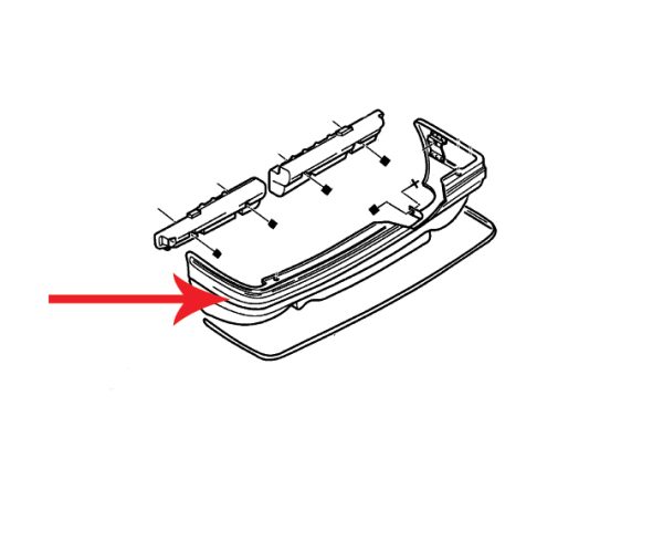 Bumper REAR - Citroen XM 95661821YB / 95661821ZL