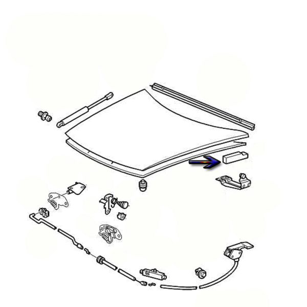 Citroen XM Engine Bonnet Seal-Left-96115509
