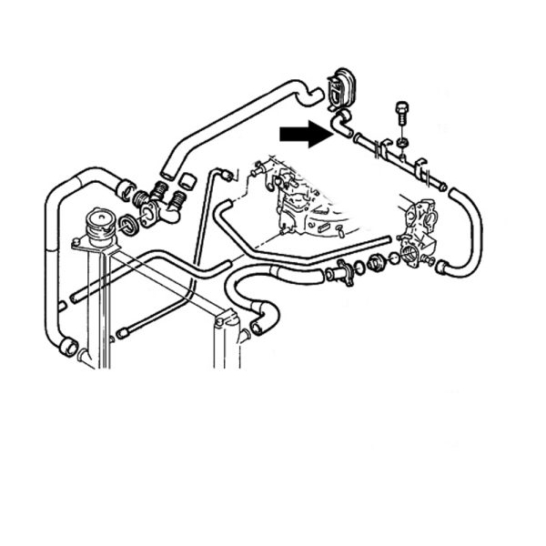 shorter-pipe BX Heater Matrix Shorter Pipe for 1.6/1.9 - 95611589